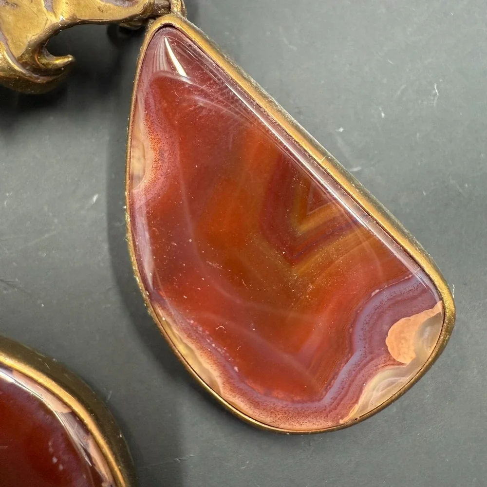 Rare Stephen Dweck Bronze & Sterling Silver Earrings 3